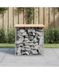 Banc de jardin design de gabion 43x44x42 cm bois massif de pin | Mobilier & Déco