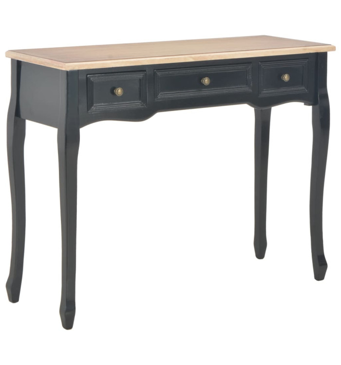 Table de console et coiffeuse avec 3 tiroirs Noir | Mobilier & Déco