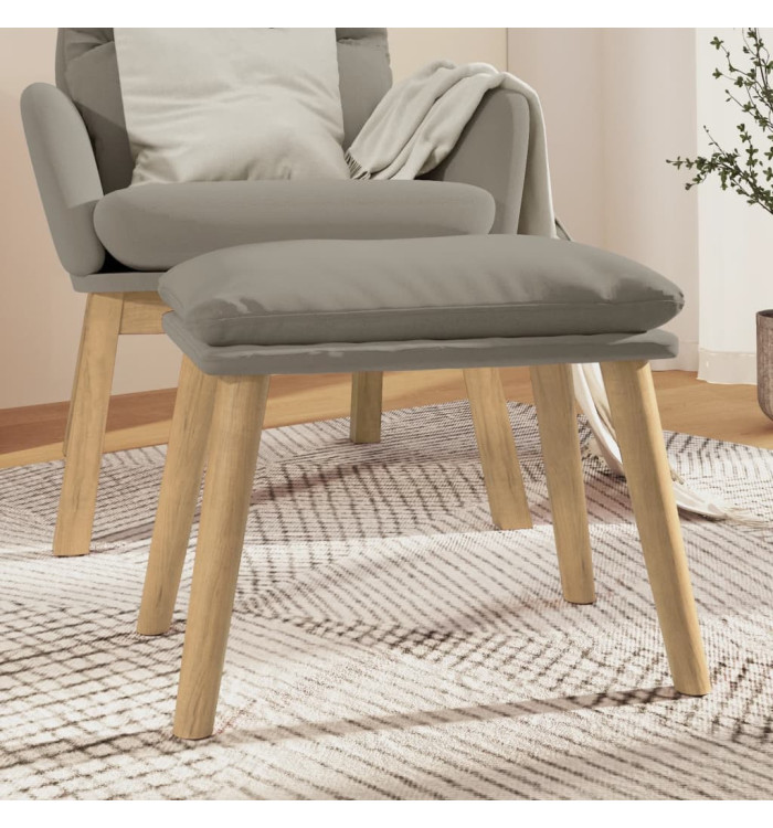 Repose-pied Gris clair 45x29,5x35 cm Velours | Mobilier & Déco