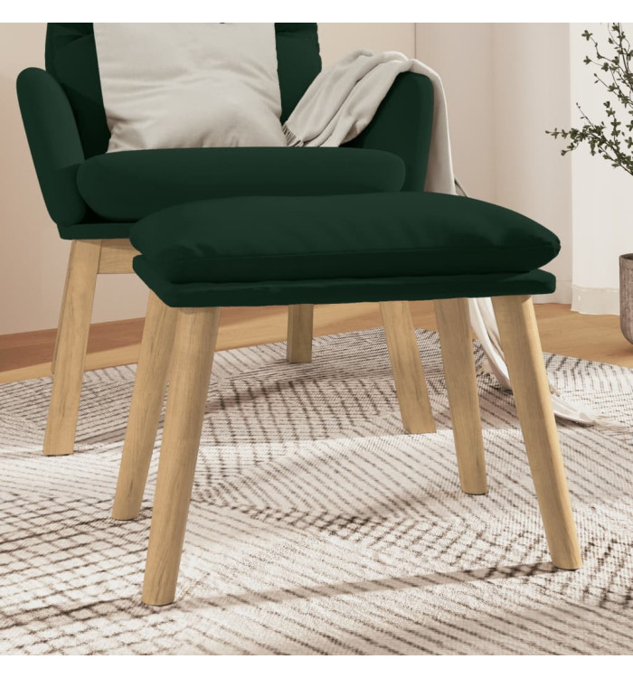 Repose-pied Vert foncé 45x29,5x35 cm Velours | Mobilier & Déco