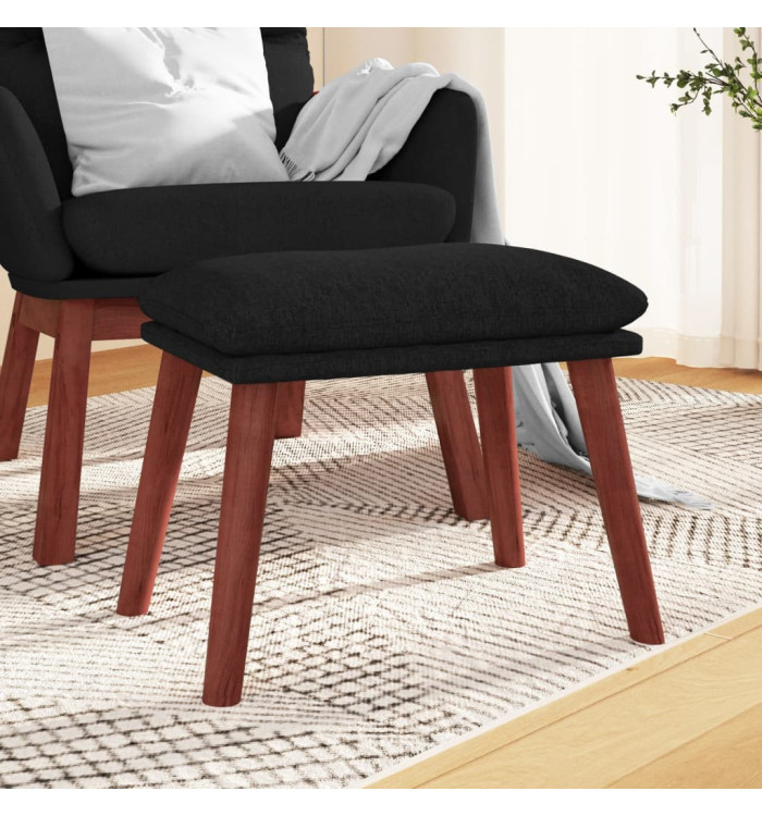 Repose-pied Noir 45x29,5x35 cm Tissu | Mobilier & Déco