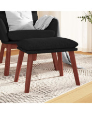 Repose-pied Noir 45x29,5x35 cm Tissu | Mobilier & Déco