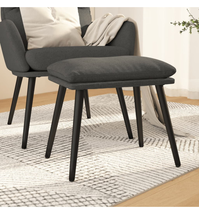 Repose-pied Gris foncé 45x29,5x35 cm Tissu | Mobilier & Déco
