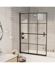 Cabine de douche ESG 100x140 cm Noir | Mobilier & Déco