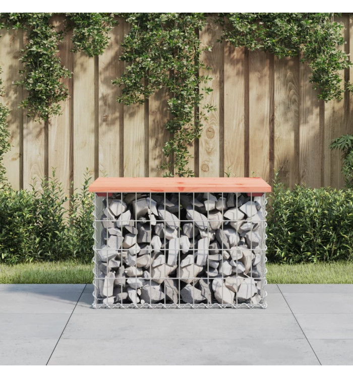Banc de jardin design gabion 63x44x42 cm bois massif de douglas | Mobilier & Déco