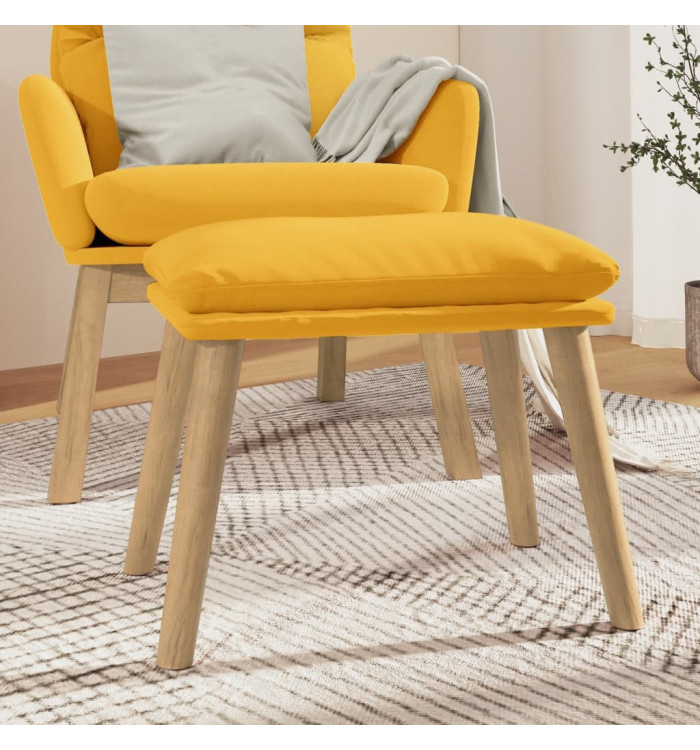 Repose-pied Jaune moutarde 45x29,5x35 cm Velours | Mobilier & Déco