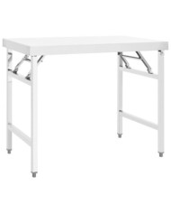 Table de travail pliable de cuisine 100x60x80 cm Inox | Mobilier & Déco