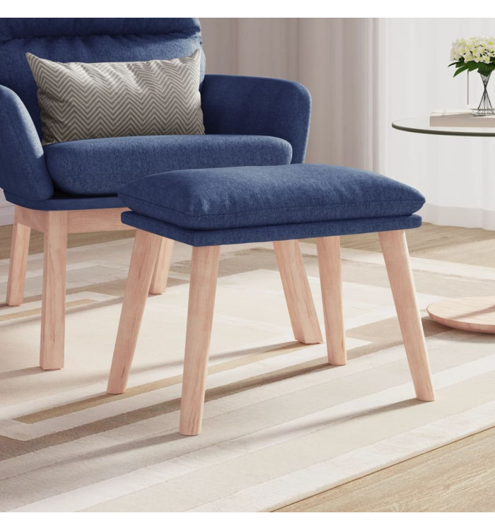 Repose-pied Bleu 45x29,5x35 cm Tissu | Mobilier & Déco