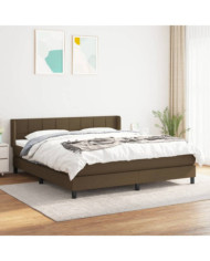 Sommier à lattes de lit avec matelas Marron foncé 180x200 cm | Mobilier & Déco