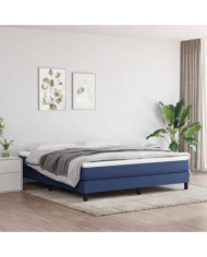 Cadre de lit sans matelas bleu 160x200 cm tissu | Mobilier & Déco