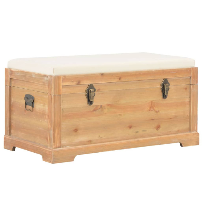 Coffre de rangement avec coussin 80x40x40 cm MDF | Mobilier & Déco