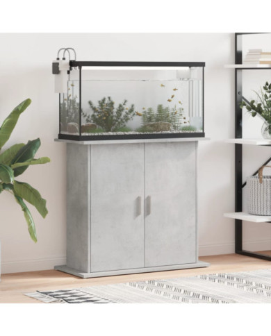 Support pour aquarium gris béton 81x36x73 cm bois d'ingénierie | Mobilier & Déco
