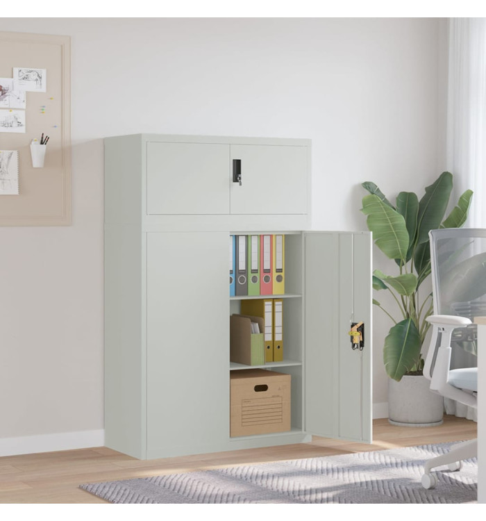 Classeur gris clair 90x40x145 cm acier | Mobilier & Déco