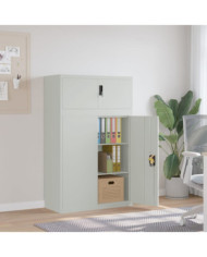 Classeur gris clair 90x40x145 cm acier | Mobilier & Déco