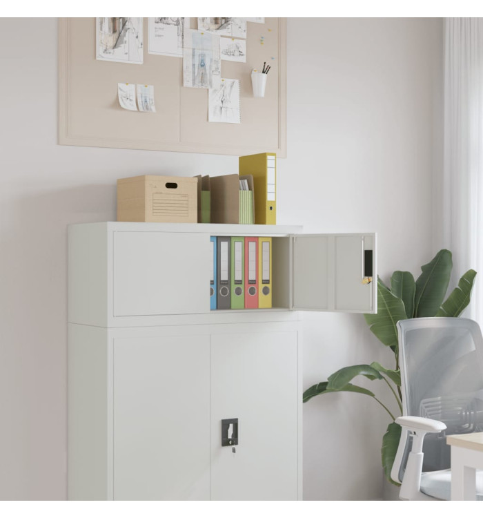 Classeur gris clair 90x40x40 cm acier | Mobilier & Déco
