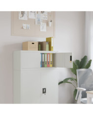 Classeur gris clair 90x40x40 cm acier | Mobilier & Déco
