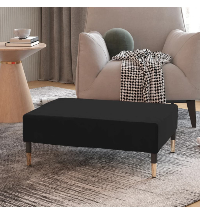 Repose-pied Noir 78x56x32 cm Velours | Mobilier & Déco