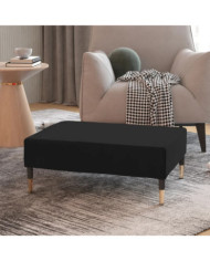 Repose-pied Noir 78x56x32 cm Velours | Mobilier & Déco