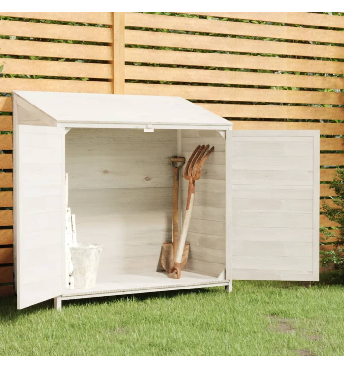 Remise de jardin Blanc 102x52x112 cm Bois de sapin solide | Mobilier & Déco