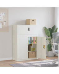 Classeur blanc 90x40x130 cm acier | Mobilier & Déco