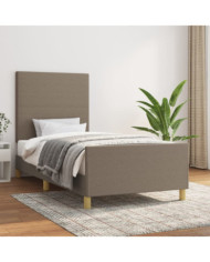 Cadre de lit sans matelas taupe 80x200 cm tissu | Mobilier & Déco