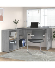 Bureau d'angle Sonoma gris Bois d'ingénierie | Mobilier & Déco