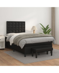 Sommier à lattes de lit matelas Noir 120x200 cm Similicuir | Mobilier & Déco