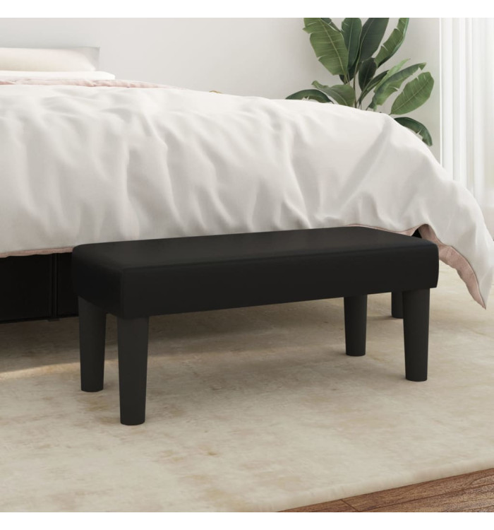 Banc Noir 70x30x30 cm Similicuir | Mobilier & Déco