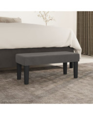 Banc Gris foncé 70x30x30 cm Velours | Mobilier & Déco
