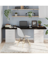 Dessus de table marron foncé bois chêne massif traité | Mobilier & Déco
