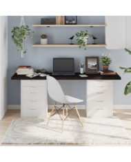 Dessus de table marron foncé bois chêne massif traité | Mobilier & Déco