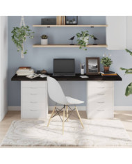 Dessus de table marron foncé bois chêne massif traité | Mobilier & Déco