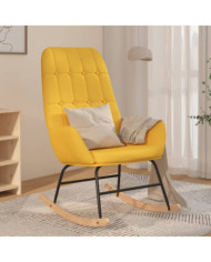 Chaise à bascule Jaune moutarde Tissu | Mobilier & Déco