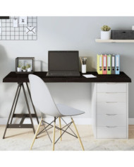 Dessus de table marron foncé bois chêne massif traité | Mobilier & Déco
