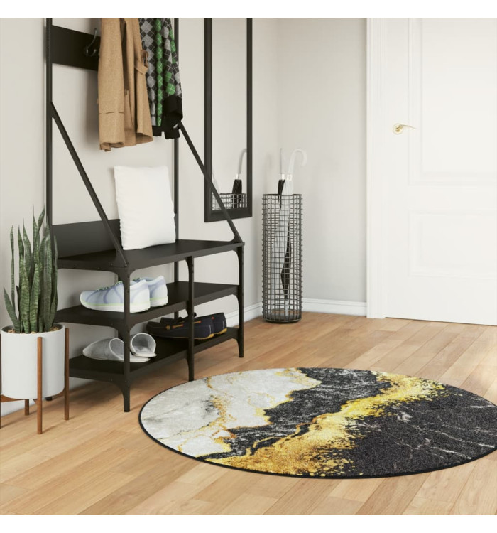 Tapis lavable multicolore Ø 120 cm antidérapant | Mobilier & Déco
