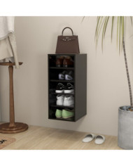 Armoire à chaussures Noir 31,5x35x70 cm Aggloméré | Mobilier & Déco