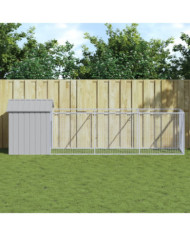 Niche pour chien avec toit gris clair acier galvanisé | Mobilier & Déco
