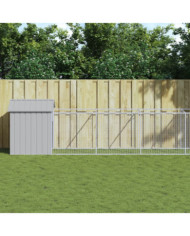 Niche pour chien avec toit gris clair acier galvanisé | Mobilier & Déco