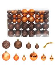Boules de Noël 100 pcs marron 3 / 4 / 6 cm | Mobilier & Déco