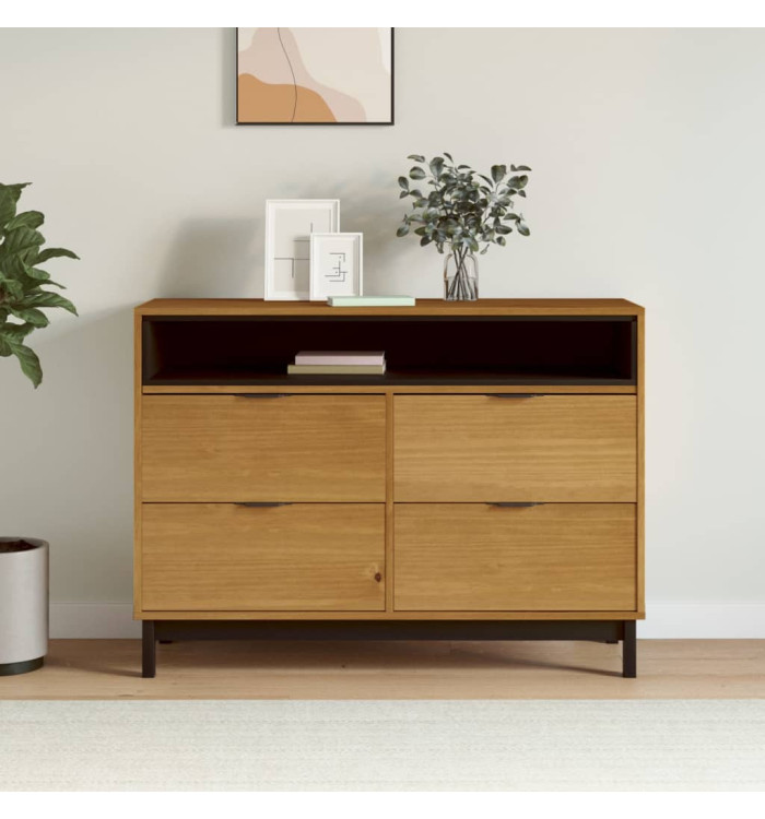 Commode FLAM 110x40x80 cm bois de pin massif | Mobilier & Déco