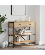 Table console chêne sonoma 75x34,5x75 cm bois d'ingénierie | Mobilier & Déco