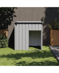 Niche pour chien avec toit gris clair acier galvanisé | Mobilier & Déco