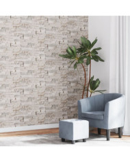 Papier peint 3D aspect de pierre crème 10x0,53 m non tissé | Mobilier & Déco
