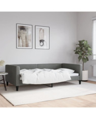 Lit de repos gris foncé 100x200 cm tissu | Mobilier & Déco