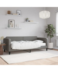 Lit de jour avec matelas gris foncé 80x200 cm tissu | Mobilier & Déco