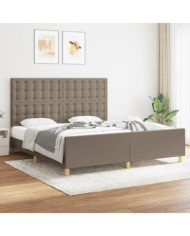 Cadre de lit sans matelas taupe tissu | Mobilier & Déco