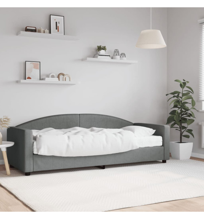 Lit de jour avec matelas gris foncé 80x200 cm tissu | Mobilier & Déco