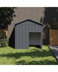 Niche pour chien avec toit anthracite acier galvanisé | Mobilier & Déco