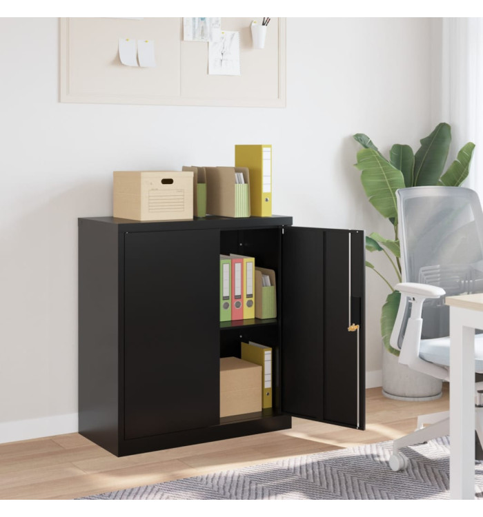 Classeur noir 79x40x90 cm acier | Mobilier & Déco