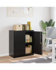 Classeur noir 79x40x90 cm acier | Mobilier & Déco